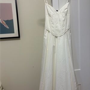 NWT Babyboo White Corset Dress